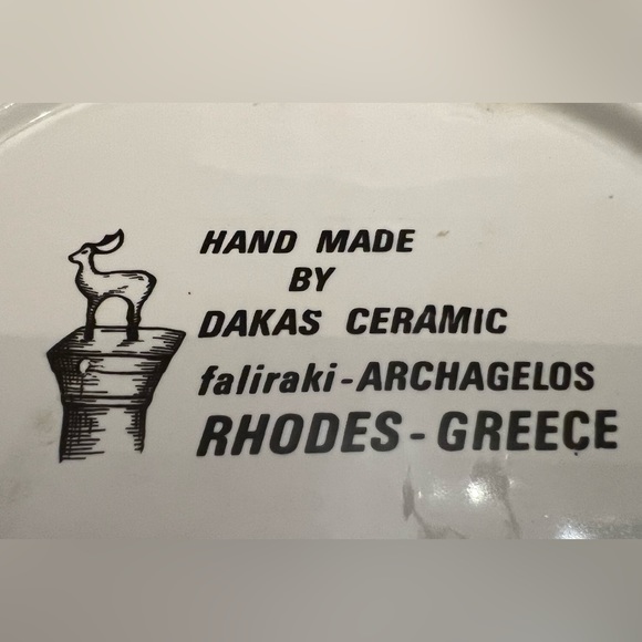 Wall commemorative plate Rhodes - Rhodes souvenir dakas ceramic - handmade - Picture 4 of 5